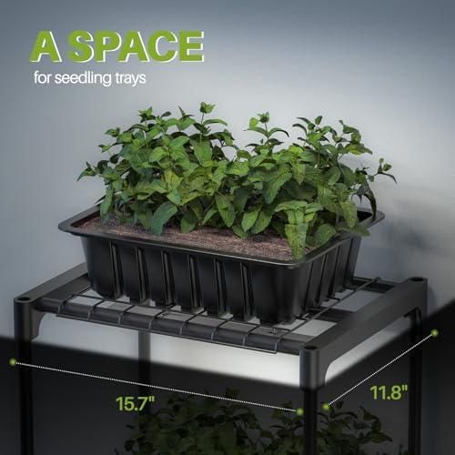Indoor Greenhouse with Grow Lights, 11.8x15.7x59 - size: greenhouse -11.8×15.7×59inch