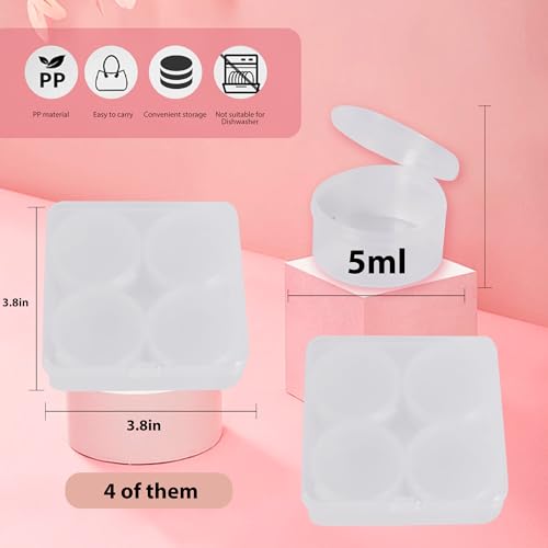8pcs 20g/20ml Clear Plastic Cosmetic Jars with Snap Lids - color: Zfyoung 8 pcs plastic cosmetic jar