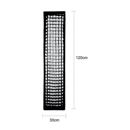 Godox 12"x 47" 30x120cm Honeycomb Grid Rectangular Softbox for Photo Strobe Studio Flash Softbox Bowens Mount - color: FW30*120CM