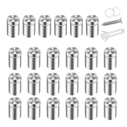 Acrylic Standoff Screws - 24pcs (0.5x0.75 in) for Sign & Wall Mounting - size: 0.5x0.75 in (24 Pcs)