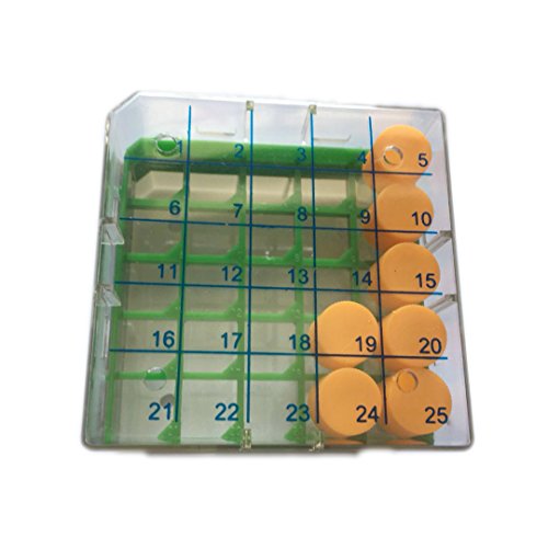 5 PCS Polycarbonate CryoBox Vial Rack, Freezer Storage, 5 x 5 Array, 25 Place Fit for 2ml Cryostorage Freezing Box (Green) - color: Green