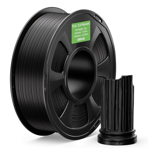 PLA+ 2.0 Filament 1.75mm 3D Printer Filament, Black 1KG - color: 1kg*black