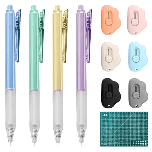 10 Pcs Retractable Ceramic Craft Cutters for DIY Scrapbook & Art Projects