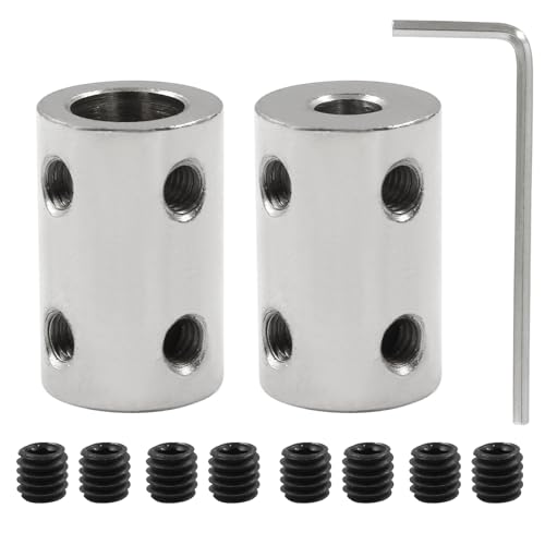 BokWin 2 Pcs Rigid Coupling Set 5mm to 8mm Shaft Coupler - size: 5mm to 8mm
