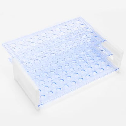 BorinGlass 50-Place Test Tube Rack for 13mm O.D. Tubes, Sturdy Plastic Lab Organizer - size: 13mm
