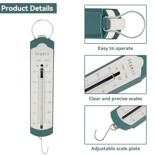 4Pcs Spring Scales for Science Classroom, Professional High Accuracy Bar Portable Spring Dynamometer for Student Physics Experiment Teaching Demonstration (2.5N) - size: 2.5N