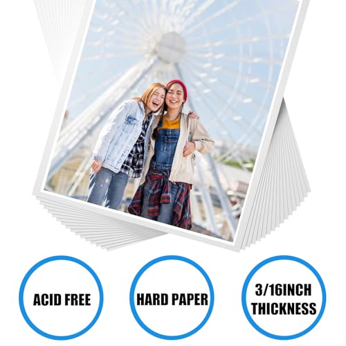 EPHECH 20Pack 12" x 16.5" White Foam Board with 3/16" Thick Foam Core - size: 12" x 16.5"-20PCS
