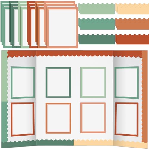 90 Pcs Science Fair Board Supplies Trifold Poster Boards, Bohemia - color: Bohemia
