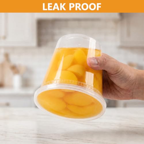 NESCCI 72 Sets (144-Piece) Deli Containers with Lids,24oz X 72 Set Each - size: 24oz X 72 Set