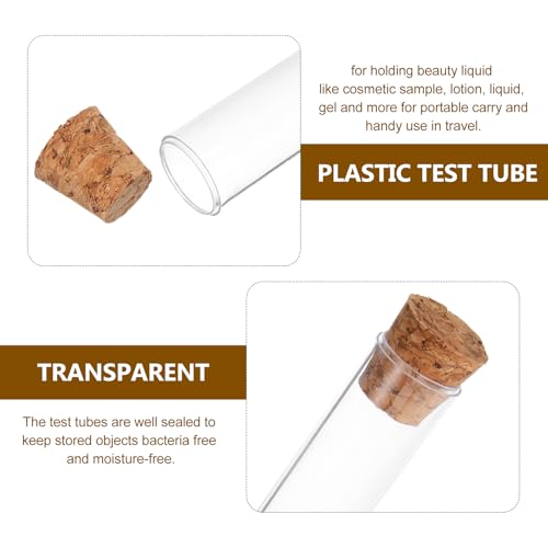iplusmile 15 pcs Glass Test Tubes with Wood Cork Round Bottom 7.08 in - size: 18X180mm