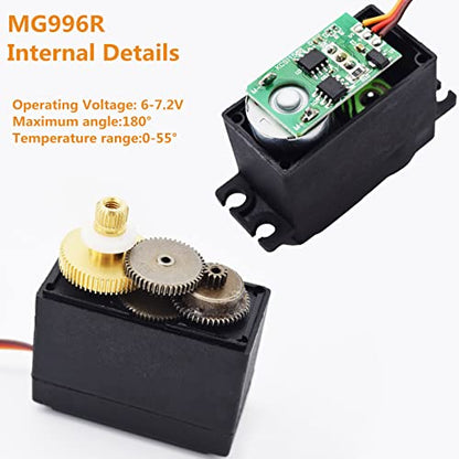 Adeept 996R Servo Motors, Metal Gear Torque Digital Servos Motor - style: 4PCS