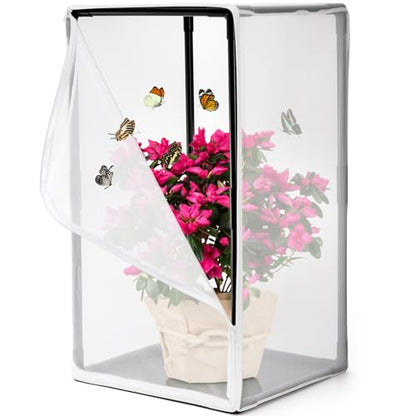 Kingrol 31-Inch Butterfly Habitat Cage, Mesh Enclosure for Caterpillars