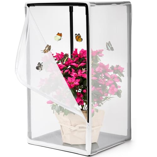 Kingrol 31-Inch Butterfly Habitat Cage, Mesh Enclosure for Caterpillars