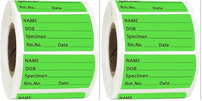 Pathology Labels,2x1 Inches Permanent Paper Label,Pathology Specimen Medical Healthcare Labels,500 Pcs Per Roll (Pack of 2) - size: 2x1 Inch (Pack of 2)