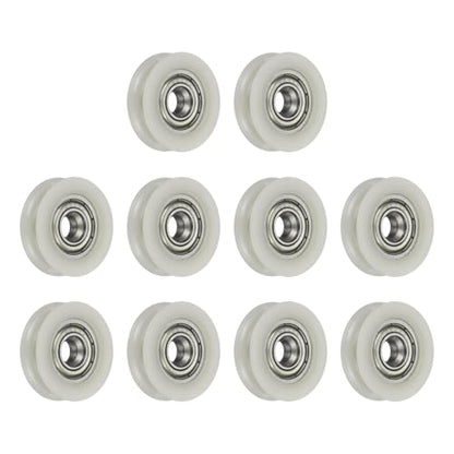 uxcell 10Pcs 625ZZ POM Pulley U-Groove Ball Bearing, 5x23.5x6.8mm, Beige - color: Beige, size: 5x23.5x6.8mm, 625ZZ