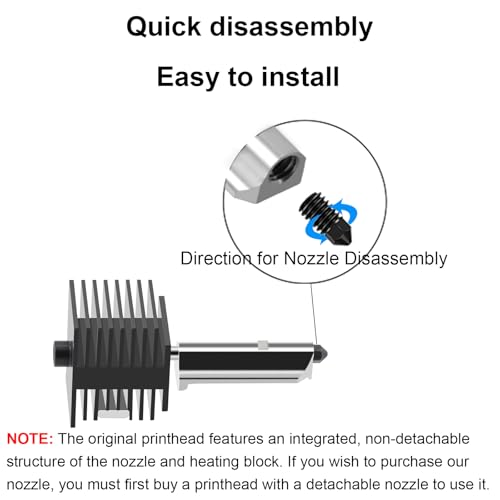 A1 Hardened Steel Nozzles 9 Pack, 0.2/0.4/0.6mm A1 Nozzle Kit Compatible with Bambu Lab A1 / A1 Mini Hotend Replacement Parts - style: 9Pcs A1/A1 Mini Hardened Steel Nozzles kit