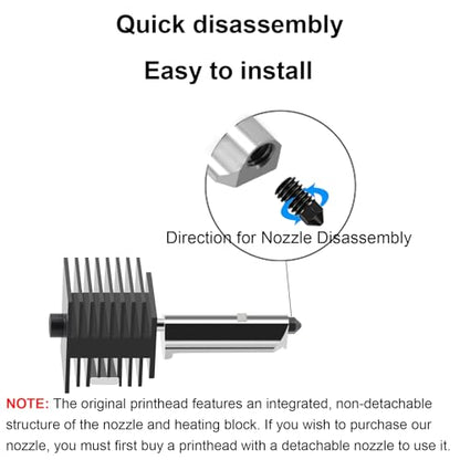 A1 Hardened Steel Nozzles 9 Pack, 0.2/0.4/0.6mm A1 Nozzle Kit Compatible with Bambu Lab A1 / A1 Mini Hotend Replacement Parts - style: 9Pcs A1/A1 Mini Hardened Steel Nozzles kit
