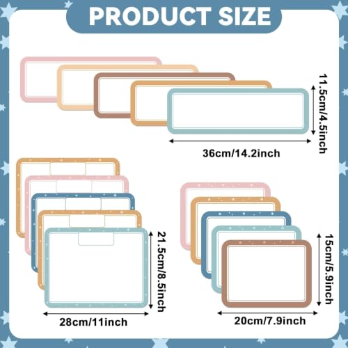 15 Pcs Magnetic Write Wipe Paper Organization Chart Boho Dry Erase Objectives Learning Magnets for Classroom Whiteboard Great for Classroom Goals Targets School Whiteboard Teaching Essential Supplies - style: Boho