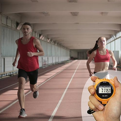 6-Pack Multi-Function Electronic Digital Sport Stopwatch Timer, Large Display with Date Time and Alarm Function, Sports Coaches Fitness Coaches and Referees