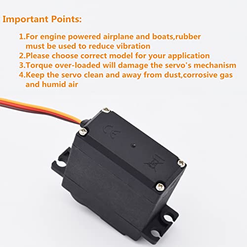 Adeept 996R Servo Motors, Metal Gear Torque Digital Servos Motor - style: 4PCS