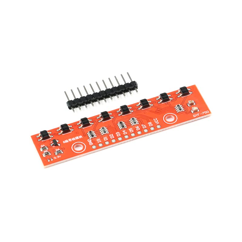 2Pcs 3.3V-5V Tracking Sensor Module 8 Channel Finding Module Line Follower Infrared Detection Sensor 8 bit Detector Hunt Board PCB
