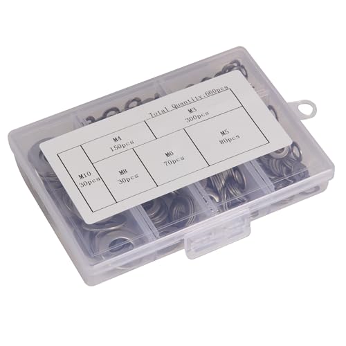 304 Stainless Steel Flat Washer Kit Bolt M4 M5 M6 M8 M10 (Boxed) 6 Sizes
