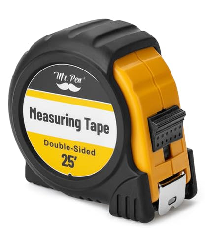Mr. Pen- Retractable Tape Measure 25 ft, Easy Read - color: Yellow Double Sided, size: 1 pcs