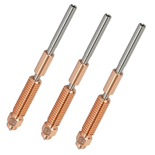 3PCS 0.2mm Unicorn Nozzle for Creality K1/K1 Max/Ender 3 V3 / V3 Plus / K1C / K1 SE /K2 SE,– Quick-Swap Hotend Nozzle with Titanium Heatbreak, Hardened Steel Tip - size: 0.2MM*3