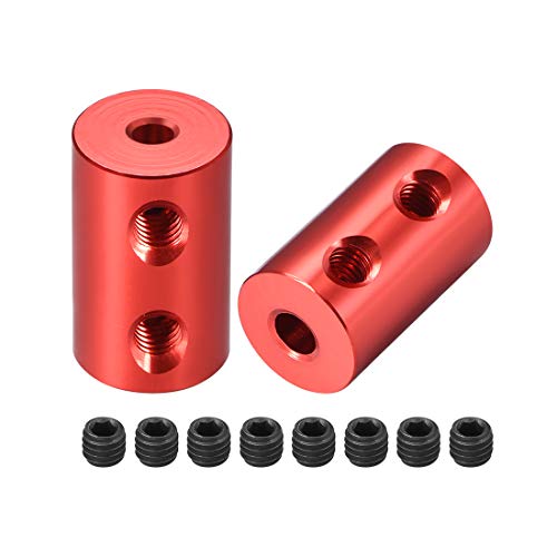 uxcell 2mm to 4mm Bore Rigid Coupling Set Screw L20XD12 Aluminum Alloy 2pcs - size: 3mm to 4mm