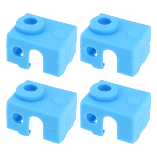 The Lord of the Tools 4pcs 3D Printer Heater Block Silicone Socks Cover Silicone Hotend Sock Compatible with Prusa MK3 MK3S Compatible with E3D V6 PT100 Blue