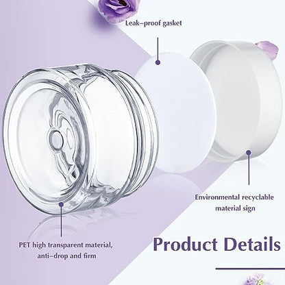 200 Pcs 1 oz Plastic Containers Jars with Lids, White - color: White, size: 1 oz