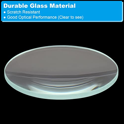 PATIKIL 12" (300mm) Focal Length Flat Convex Lens, 50mm Diameter 4mm Height Glass Optically Polished Round Edges Lens for Physics Experiment, Clear