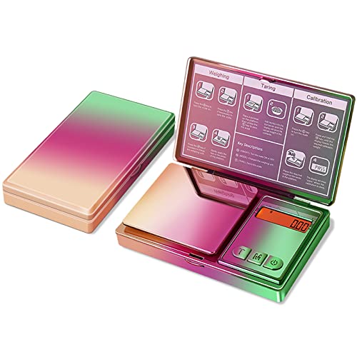 THINKSCALE Gram Scale 300g×0.01g – Iridescent Rainbow Chrome, Jewelry - color: Multicolored