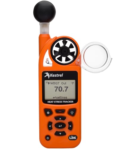 Kestrel 5400 WBGT Heat Stress Tracker Pro - color: Orange, size: Bluetooth LiNK with Compass and Vane Mount