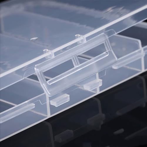 1 PCS Clear Plastic Organizer Box with 5 Compartments - Multi-Use Storage for Jewelry, Beads, Crafts, Pills & Small Parts, Stackable Mini Container (6x4.2x0.7 in)
