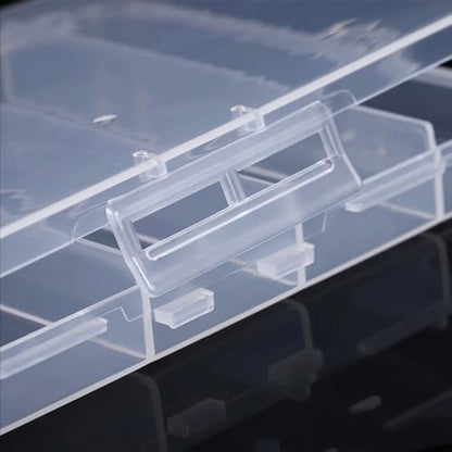 1 PCS Clear Plastic Organizer Box with 5 Compartments - Multi-Use Storage for Jewelry, Beads, Crafts, Pills & Small Parts, Stackable Mini Container (6x4.2x0.7 in)
