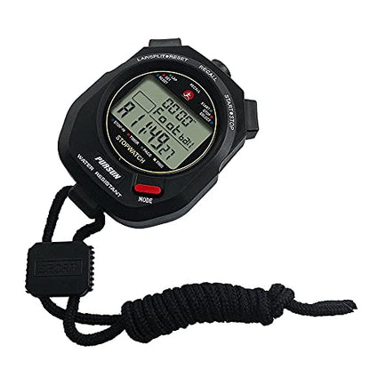 Professional Stopwatch Timer for Sports 100 Lap Stopwatch Digital Sports Stopwatch with Countdown Timer 100 Lap Memory 0.001 Second Timing Water Resistant
