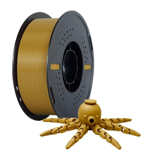 Kingroon PLA Filament 1.75mm 3D Printer Filament Yellow Pla Filament 1kg Filament Dimensional Accuracy +/- 0.02mm, Fit Most FDM Printer,Dark Yellow-Gold - color: 1kg Yellow-gold