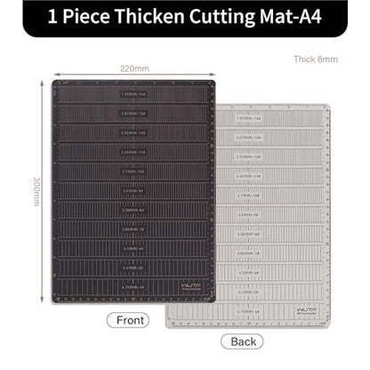 WUTA 8mm Thicken Cutting Mat Self Healing Cutting Mat, A4 Punching Board, Engraving Pad, Carving Knife Plate DIY Leather Craft Tools for Handcraft Project (11.8x8.6inch) - size: 11.8"L x 8.6"W