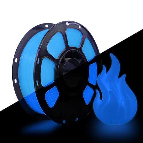 iBOSS 3D PLA Plus Printer Filament, 1.75mm Glow in The Dark Blue PLA+ Filament for 3D Printing, 1kg Spool (2.2lbs), Dimensional Accuracy +/- 0.02 mm, Fit Most FDM 3D Printers, Glow Blue - color: E_ Glow Blue
