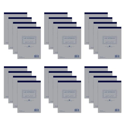 Roaring Spring Top Bound Science Lab Notebook, 24 Pack, Carbonless 4x4 Graph Ruled, 50 Numbered Sets, 8" x 11" 15# White/Blue Paper, Proudly Made in USA, Hard Board Covers - style: 24-Pack