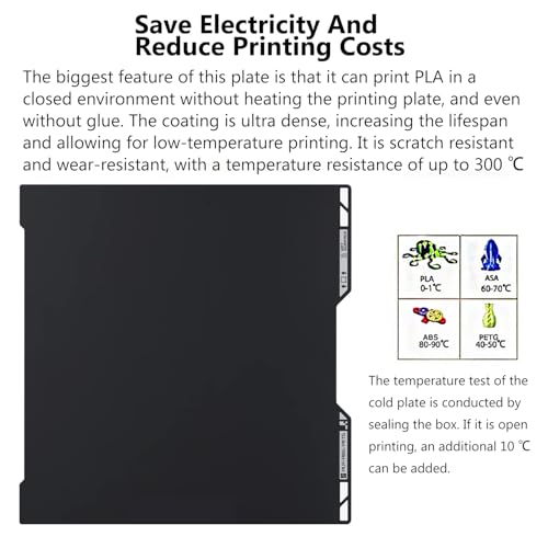 H2C/A2L Cold Build Plate No Heating No Glue PEI Textured Hotbed - color: Black