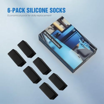 Hotend Silicone Sock for Elegoo Centauri Carbon – 6 Pack, 3D Printer Hotend Replacement Accessories - color: 6 Silicone Socks