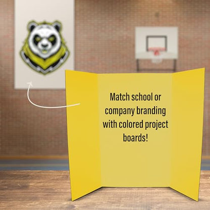Flipside Products 36” x 48” Foam Project Boards for Presentations, Science Fair, School Projects, Event Displays and Trifold Picture Board - Yellow 3/16'' Thick - 10 Pack - color: Yellow, style: 10 Pack