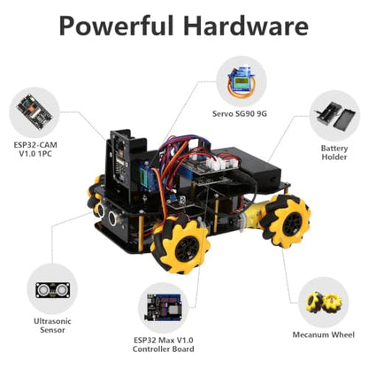ACEBOTT Smart Robot Car Kit Compatible with Arduino, Robotics for Kids Ages 8-12 12-16, Electronic Programming Project/STEM Science Kits Coding Gifts for Adults and Youths - color: Yellow-c