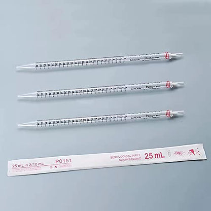 Serological Pipette - 25ml/Red,Individually Wrapped(Case of 50) - size: 25ml - 50pcs