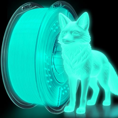 PLA+ 3D Printer Filament, Glow in The Dark Filament 1.75mm, Long-Lasting Glow & High-Brightness, Luminous Bright 3D Printing Filament for Most FDM 3D Printer - 1kg Spool(Glow Light Green) - color: Light Green