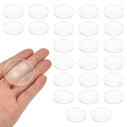PATIKIL 24 Pack Biconvex Lens, 42mm Dia. 75mm Focal Length Optical Lenses Magnifier Paperweight Acrylic Double Convex for DIY Office Desk Home Science Experiment Telescope - size: 42mm Dia. 75mm Focal Length