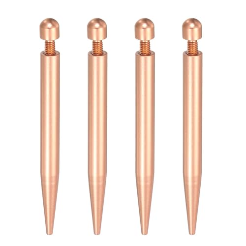 uxcell 4 Pcs 0.3" x 3"Standoff Screws Aluminum Alloy Wall Mount Sign Mounting Hardware Kit with 4pcs Screws for Hanging Acrylic Glass Signs, Rose Golden - color: Rose Golden, size: 0.3" x 3"