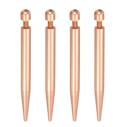 uxcell 4 Pcs 0.3" x 3"Standoff Screws Aluminum Alloy Wall Mount Sign Mounting Hardware Kit with 4pcs Screws for Hanging Acrylic Glass Signs, Rose Golden - color: Rose Golden, size: 0.3" x 3"